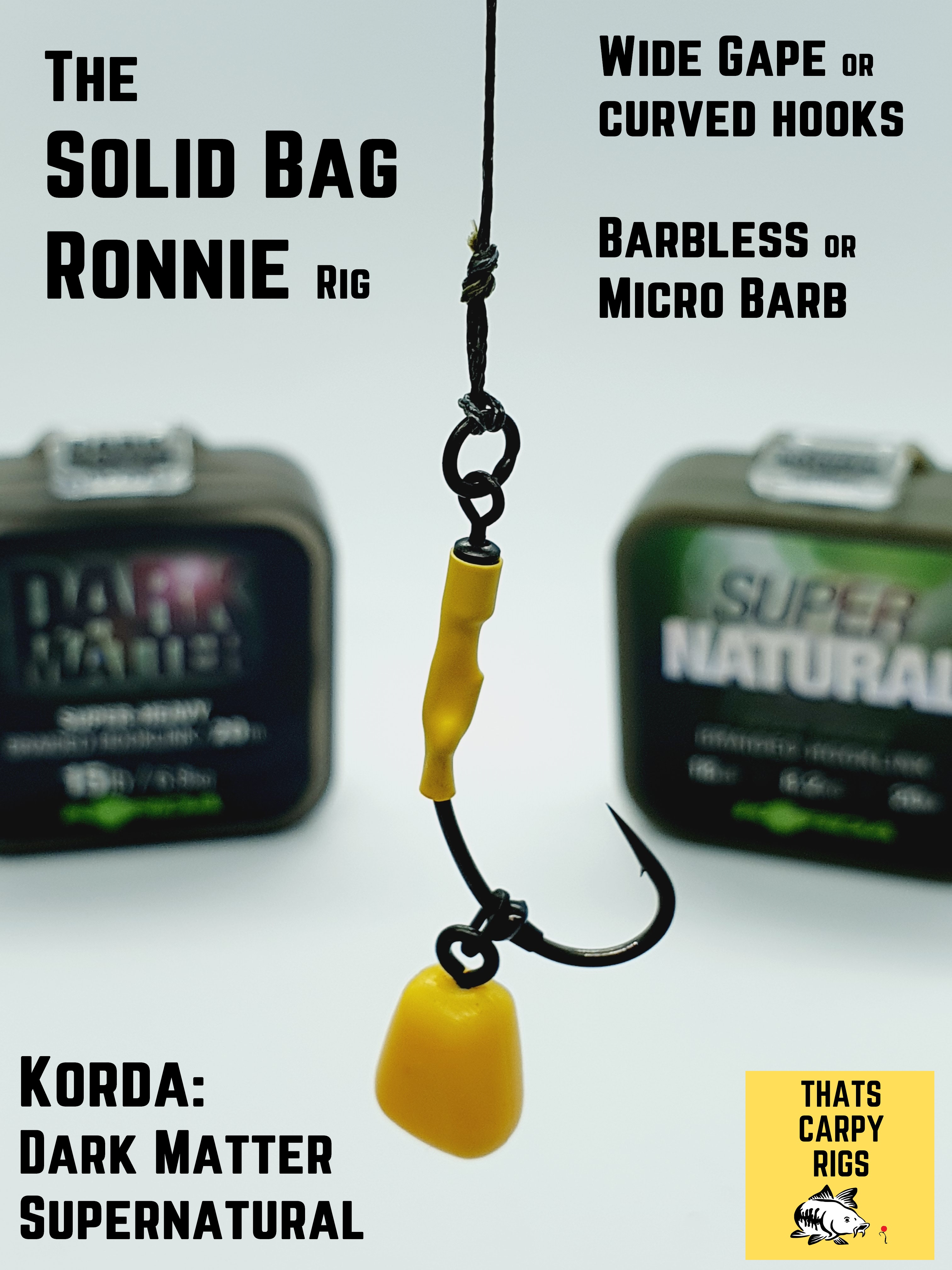 Solid PVA Bag Ronnie Rigs - Professionally Tied Carp Rigs