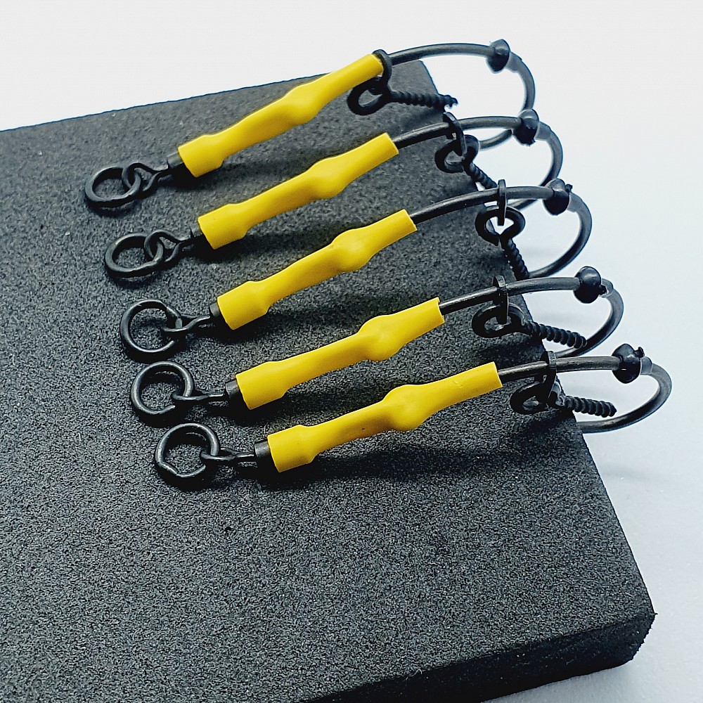 3 Ready-Tied Korda Teflon Ronnie Rigs With Amnesia Boom - Multiple Colors & Sizes (Carp Fishing)